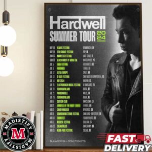 Hardwell Summer Tour 2024 Schedule List Date European Festival Summer of 2024 Home Decorates Poster Canvas