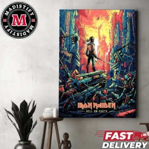 Iron Maiden Hell On Earth Dan Mumford 2024 Home Decor Poster Canvas