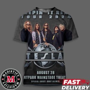 Keepin It Real Tesla Tour 2024 All Over Print Essentials T-Shirt