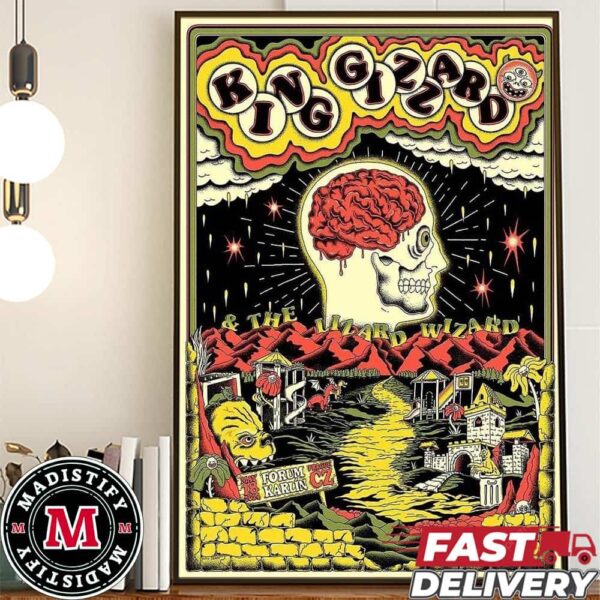 King Gizzard And The Lizard Wizard May 18 2024 Forum Karlin Prague CZ Home Decor Poster Canvas