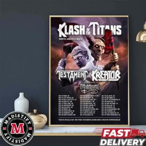 Klash Of The Titans North America 2024 With Testament ANd Kreator With Possessed Schedule Lists Home Decor Poster Canvas