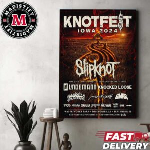 Knotfest IOWA 2024 Slipknot One Night Only A Special 25th Anniversary Event With Knocked Loose And More Home Decor Poster Canvas