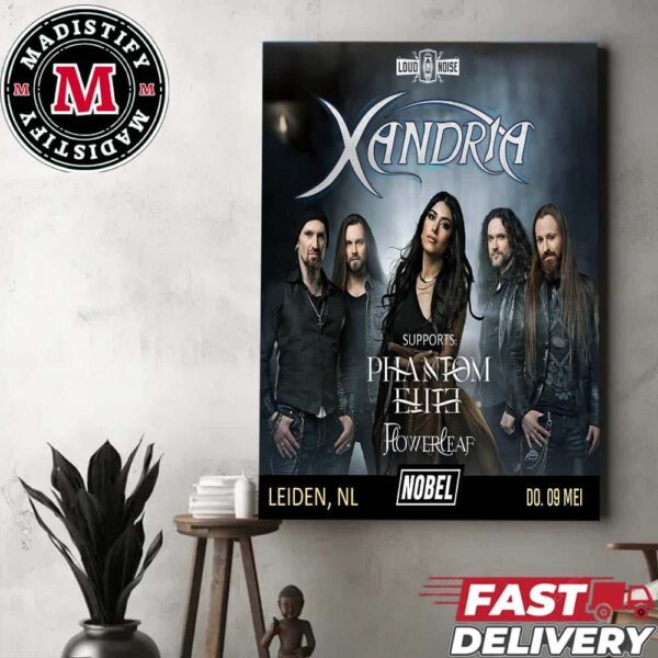 Loud In Noise Xandria Show In Leiden Netherlands On May 9 With Two Fantastic Bands Phantom Elite And FlowerLeaf Home Decor Poster Canvas