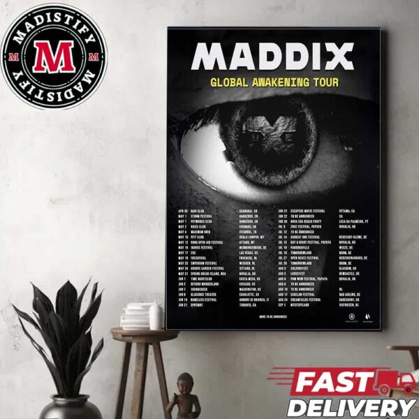 Maddix Global Awakening Tour 2024 Schedule List Home Decor Poster Canvas
