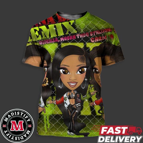 Official Cardi B To Be Featured On Remix For Glorilla And Megan Thee Stallion’s Wanna Be Fan Gift 2024 All Over Print Essentials Unisex T-Shirt