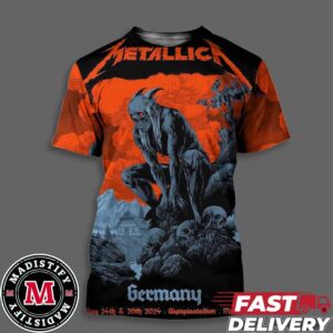 Official Poster Metallica In Germany On May 2024 At Olympiastadion Munich Alemania All Over Print Essentials T-Shirt