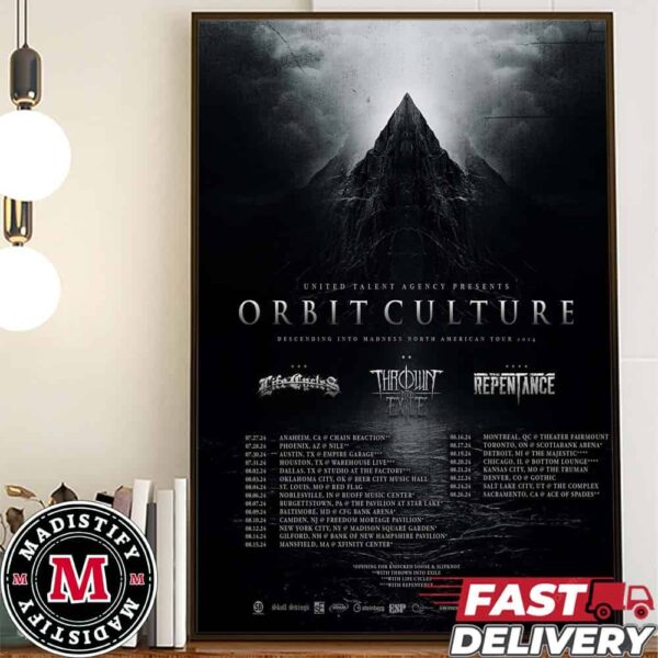 Orbit Culture Tour 2024 Descending Into Madness Schedule List Date Home Decoration Poster Canvas