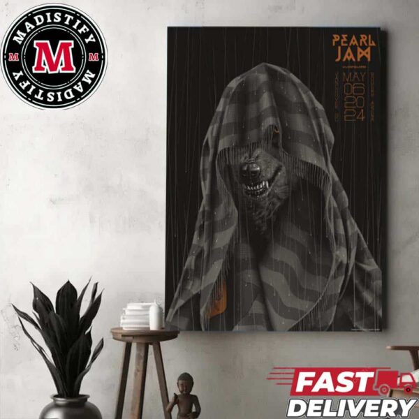 Pearl Jam May 6 2024 Event Poster Art By Matt Ryan Tobin May 6 2024 Rogers Arena Home Decor Poster Canvas
