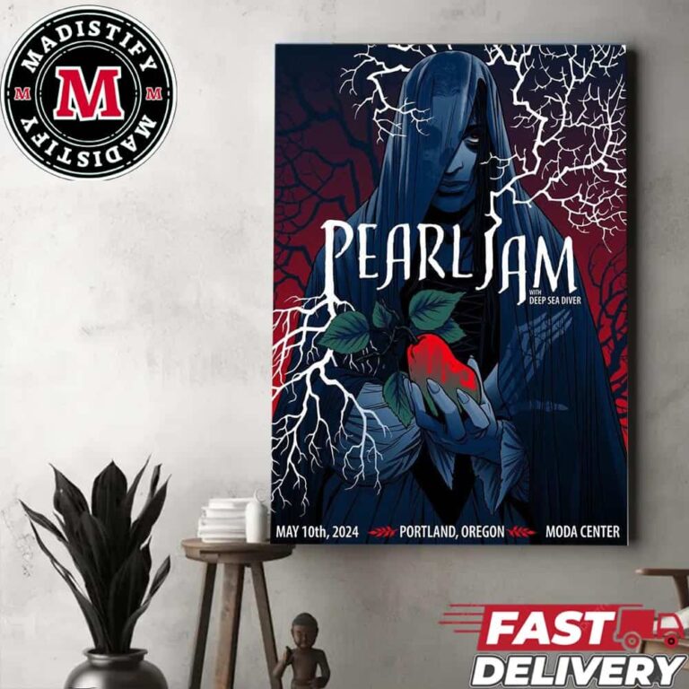 Official Poster And Merch Pearl Jam Event 2024 At Seattle Washington On