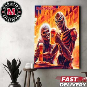 Poster Iron Maiden Beer Fan Gifts Metalhead Home Decor Poster Canvas