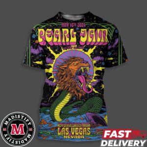 Poster Tonight Pearl Jam With Deep Sea Diver At MGM Grand Garden Arena On May 16th 2024 In Las Vegas Nevada Art By Brian Romero All Over Print Essentials Shirt