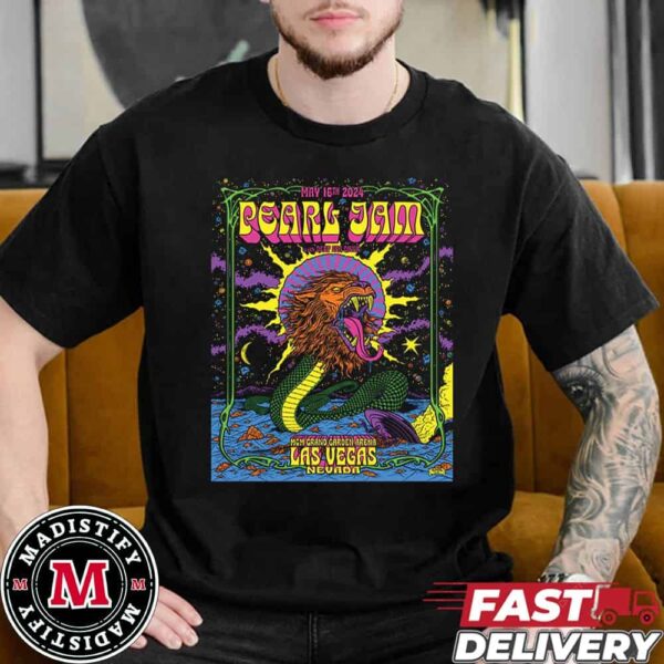 Poster Tonight Pearl Jam With Deep Sea Diver At MGM Grand Garden Arena On May 16th 2024 In Las Vegas Nevada Art By Brian Romero Unisex Essentials T-Shirt