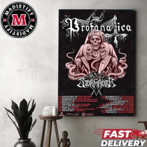 Profanatica US Tour 2024 Dates Starting May 14th Schedule List Home Decor Poster Canvas