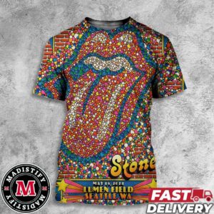 The Rolling Stones May 15 Lumen Field Seattle WA Tour 2024 Merchandise Limited Edition All Over Print Shirt