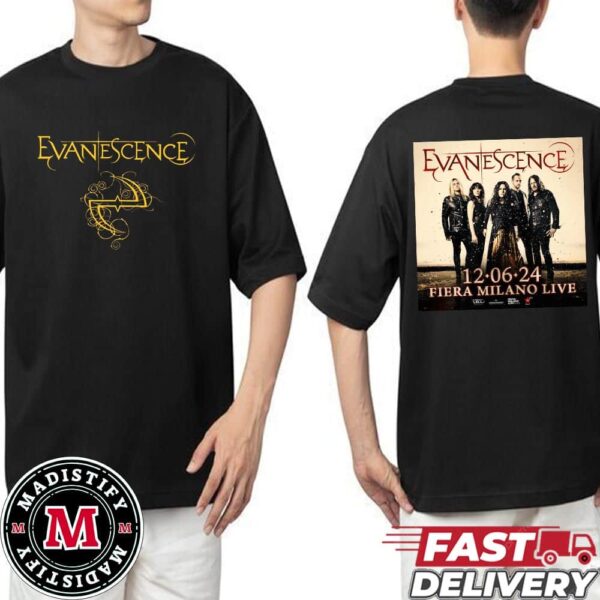 Evanescence Live Show 2024 At Fiera Milano On June 12 Two Sides Essentials Unisex T-Shirt