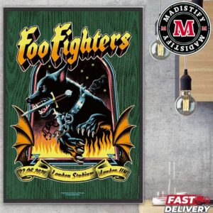 Foo Fighters Everything Or Nothing At All Tour June 22 2024 London Stadium UK By Max Loffler Home Decoration Poster Canvas