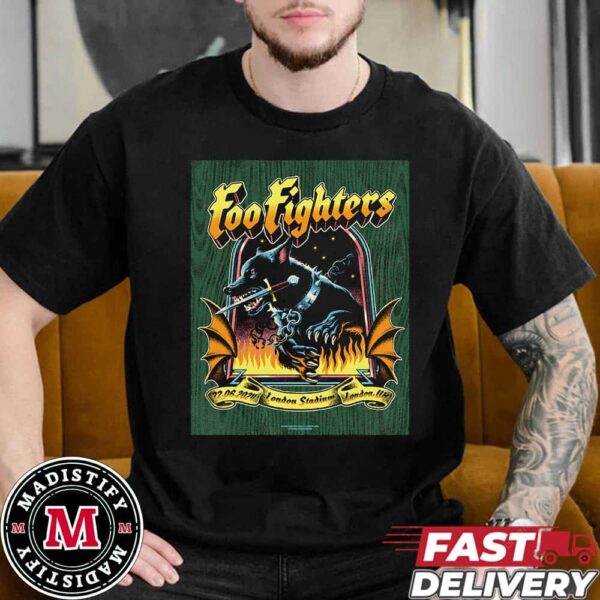 Foo Fighters Everything Or Nothing At All Tour June 22 2024 London Stadium UK By Max Loffler Unisex Essentials T-Shirt