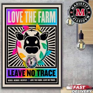 Glastonbury Festival 2024 Love The Farm Leave No Trace Home Decor Poster Canvas