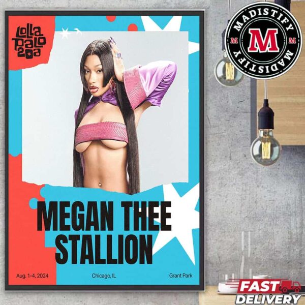 Hot Girl Summer Loliapaliza 2024 In Chicago Megan Thee Stallion At Grant Park On August 1 4 Home Decor Poster Canvas