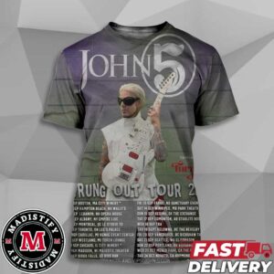 John 5 Strung Out Tour 2024 Schedule List Date All Over Print Unisex T-Shirt