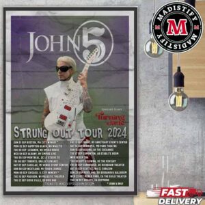 John 5 Strung Out Tour 2024 Schedule List Date Home Decor Poster Canvas