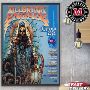 Killswitch Engage Australia 2024 Tour Schedule List Date Home Decor Poster Canvas