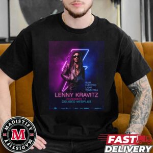 Lenny Kravitz Blue Electric Light Tour 2024 At Coliseo Medplus On December 11 Unisex Essentials T-Shirt