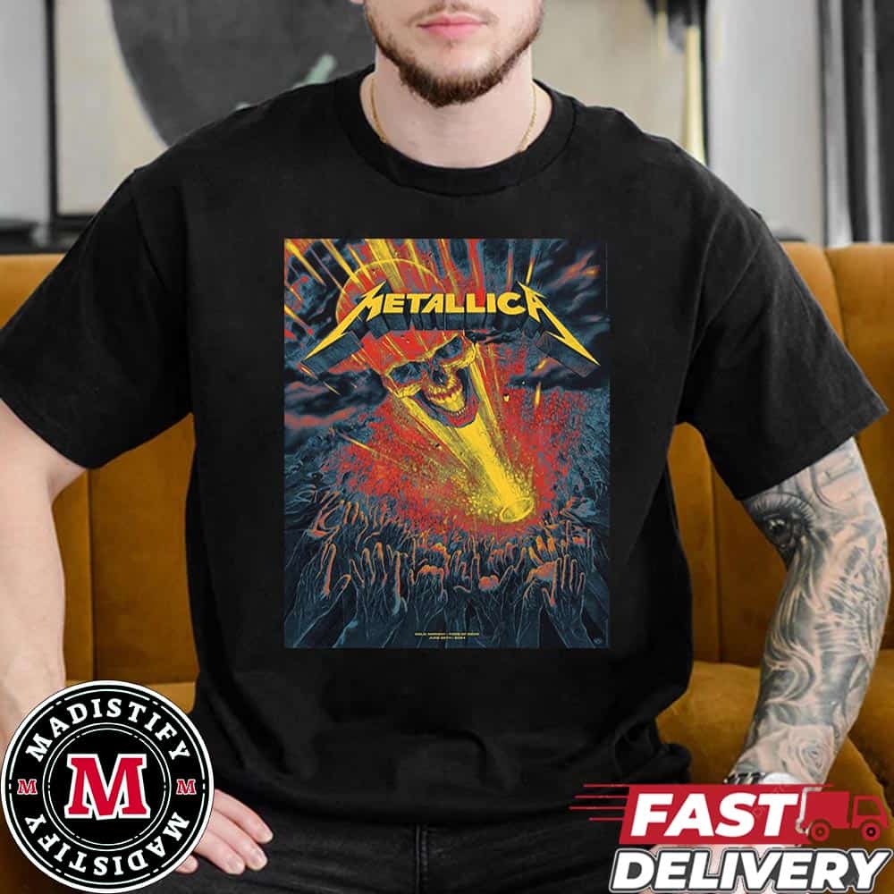 Limited Poster Metallica Show In Nauy At OSLO Norway On June 26th Metallica M72 World Tour 2024 Unisex T-Shirt