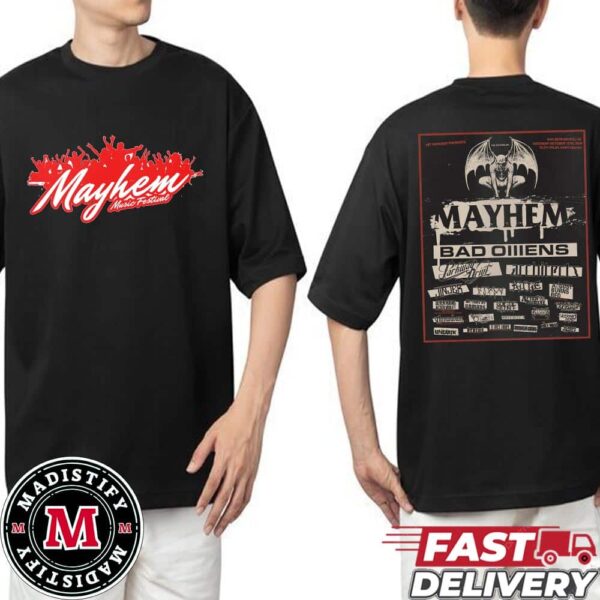 Mayhem Fest 2024 in Southern California on October 12th Full Line Up Two Sides Unisex Shirt