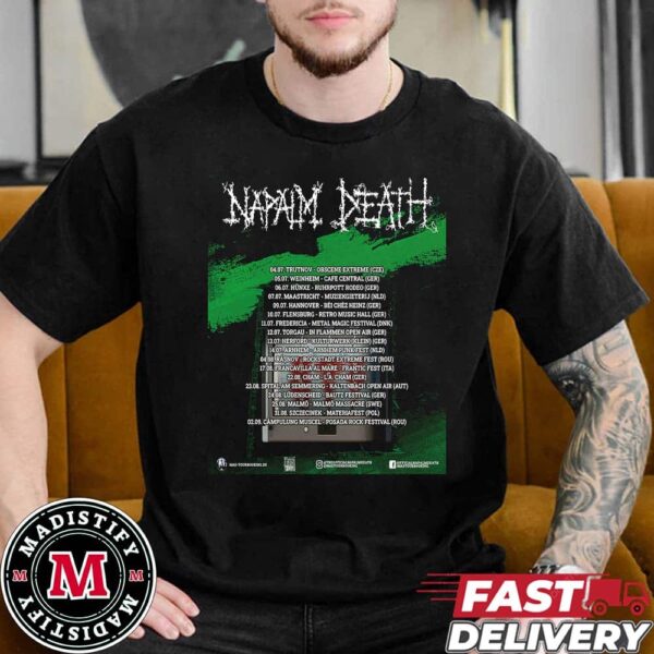 Napalm Death Tour 2024 Schedule List Date Unisex Essentials T-Shirt