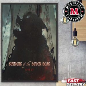 Official Sinners Of The Seven Seas By Powerwolf Release On June 21st 2024 Home Decor Poster Canvas