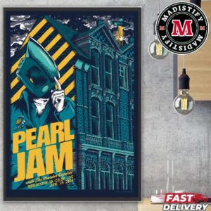 Pearl Jam Manchester Tonight At The Coop Live Event Poster June 25 Dark Matter World Tour 2024 Home Decor Poster Canvas