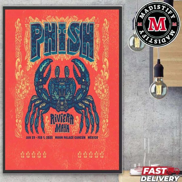 Phish Riviera Maya Tour 2025 In Mexico At Moon Palace Cancun On January 29th And February 1st Home Decor Poster Canvas