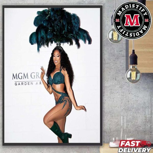 Photograph Of Megan Thee Stallion Via Instagram MGM Grand Garden Arena 2024 Home Decoration Poster Canvas