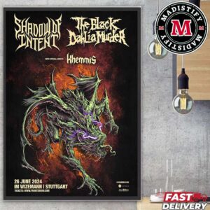 Poster For The Black Dahia Murder And Shadow Of Intent Concert 2024 In Germany On June 26th At Im Wizemann Stuttgart With Khemmis Home Decor Poster Canvas