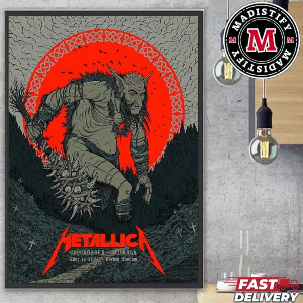 Poster Metallica M72 Copenhagen Parken Stadium No Repeat Weekend In Denmark June 14 2024 Metallica Killer World Tour Pop-Up Merchandise Store Home Decorations Poster Canvas