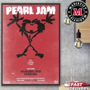 Poster Pearl Jam Concert 2024 In Barcelona On 6th and 8th July At Palau Sant Jordi Nuevo Album Dark Matter Home Decoration Poster Canvas