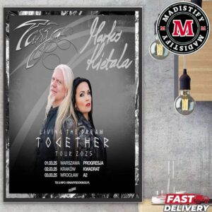 Tarja Turunen Concerts With Marko Hietala In Poland As Part The Living The Dream Together Tour 2025 Schedule List Date Home Decor Poster Canvas