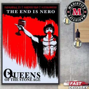 Tonight Fuengirola ES Marenostrum 23 June 2024 The End Is Nero Tour Queens Of The Stone Age Merchandise Poster Home Decoration Poster Canvas