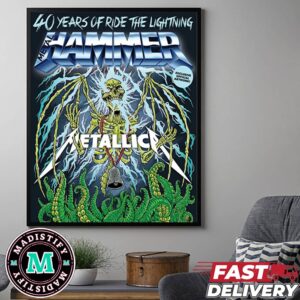 40 Years Of Ride The Lightning New Issue Of Metal Hammer Metallica’s Classic Second Album Exclusive Official Artwork By Puis Calzada Poster Canvas