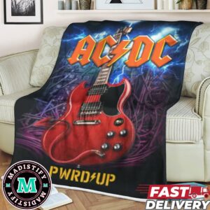 ACDC PWR UP Tour 2024 Angus Guitar Fleece Blanket