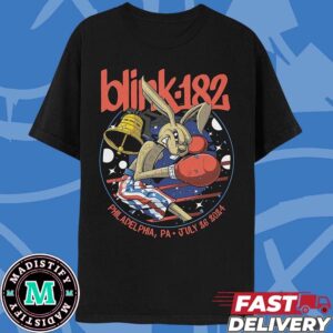 Artwork For Tonight’s Blink-182 Show In Philadelphia PA July 26 2024 One More Time Tour Boxing Style T-Shirt