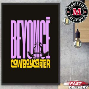Beyonce Cowboy Carter Text Logo Home Decor Poster Canvas
