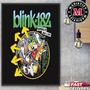 Blink-182 Show 2024 In USA On July 2 At Desert Diamond Arena Glendale AZ Home Decoration Poster Canvas