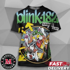 Blink-182 Show 2024 In USA On July 2 At Desert Diamond Arena Glendale AZ Unisex All Over Print T-Shirt