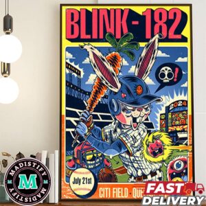 Blink-182 Show In NYC One More Time Tour At Citi Field Queens NY July 21 2024 Event Poster Poster Canvas