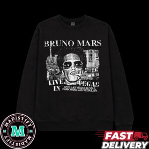 Bruno Mars Concert 2024 24K Magic World Tour Live In Vegas Long Sleeve Hoodie Sweater T-Shirt