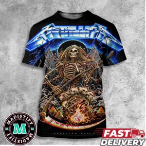 Check Out 40th Anniversary Ride The Lightning Metallica Creeping Death By Miles Tsang Poster Limited All Over Print T-Shirt