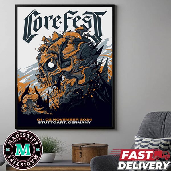 Core Fest Germany For The 2024 Festival 1-2 November 2024 Stuttgart Germany Poster Canvas