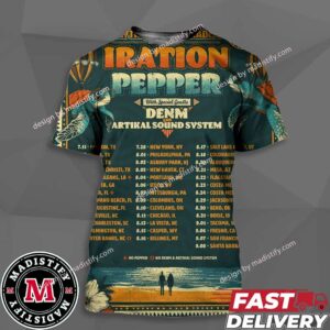 Daytrippin In Paradise Summer Tour 2024 Iration Pepper Band Concert With Denm Artikal Sound System Schedule List Date Unisex All Over Print Essentials T-Shirt